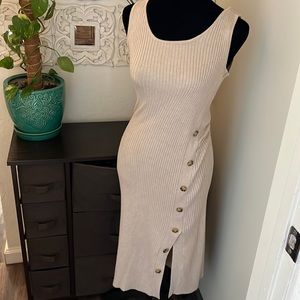 cream tank top dress.
